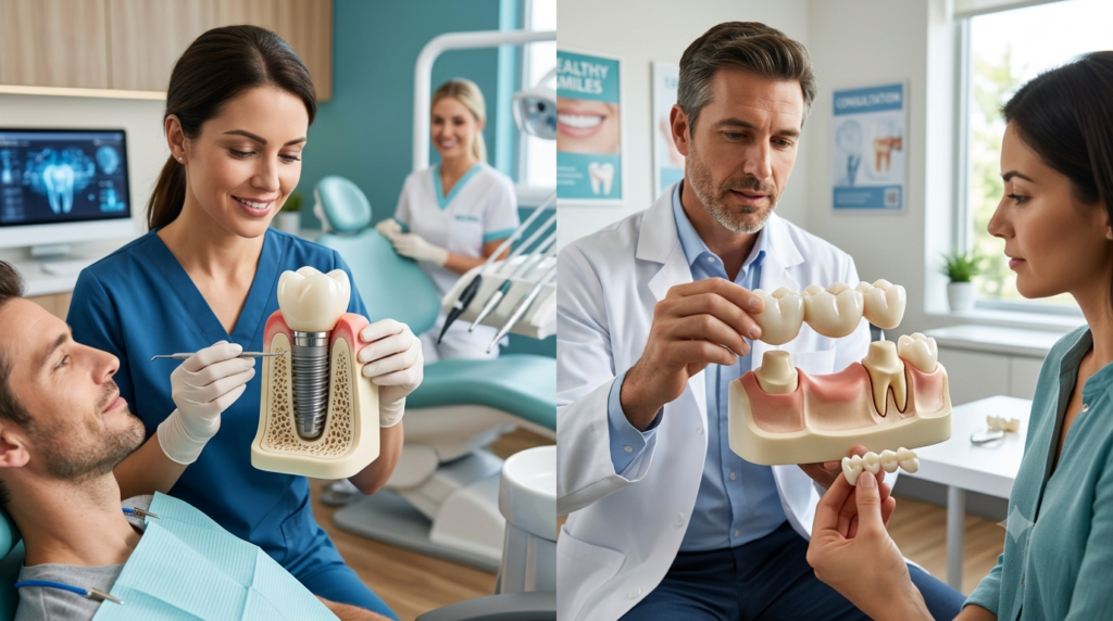 Dental Bridges vs. Implants: How Dentists Approach Missing Teeth